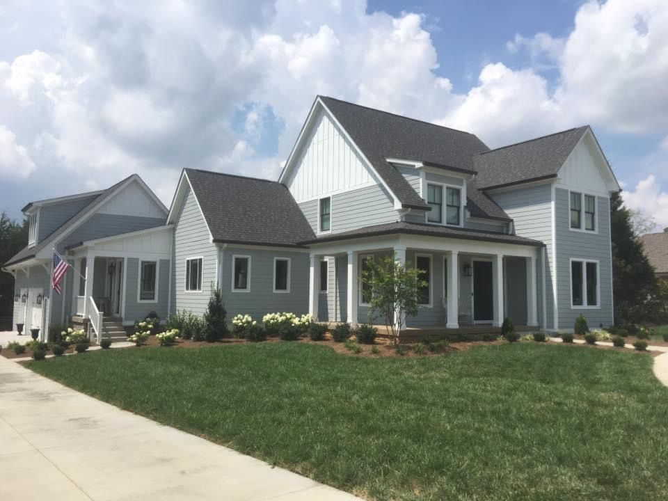 White Residential House Side View — Pewee Valley, KY — Tracee Dore Builders