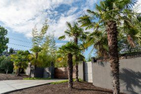 Aesthetic wooden gate in Wollongong NSW residential property installed by the expert fence contractor.