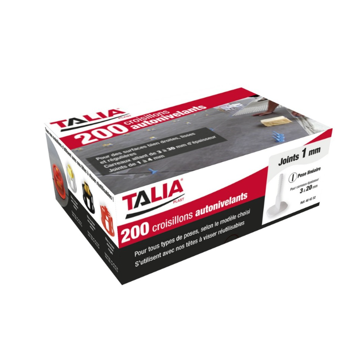 CROISILLONS AUTO-NIVELANTS LINEAIRES 1MM 200pcs
