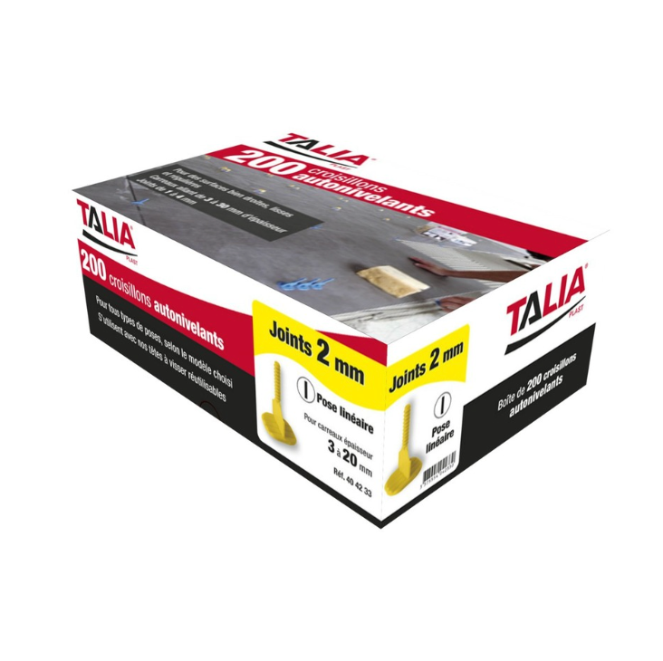 CROISILLONS AUTO-NIVELANTS LINEAIRES 1MM 200pcs