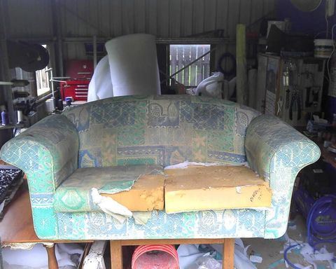 2-Seater Lounge 2 (Before) — Before and After Project in Gordonvale, QLD