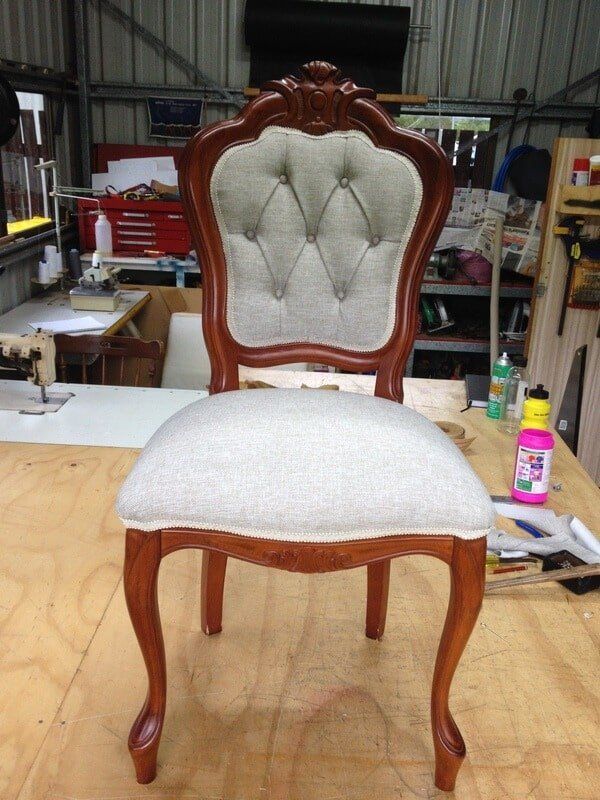 Deep Buttoned Dining Chair — Our Projects in Gordonvale, QLD