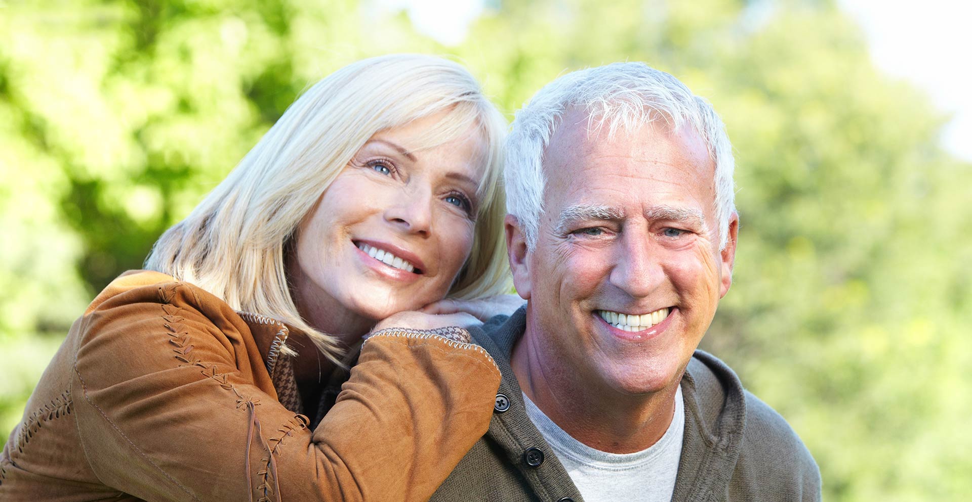 Happy mature couple with nice teeth