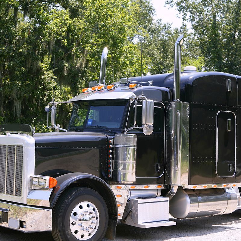 Black Trailer Truck