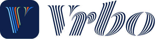 Vrbo logo featuring a dark blue square with a 