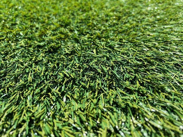 Las Vegas Event Flooring artificial grass samples showing the B25 selection.