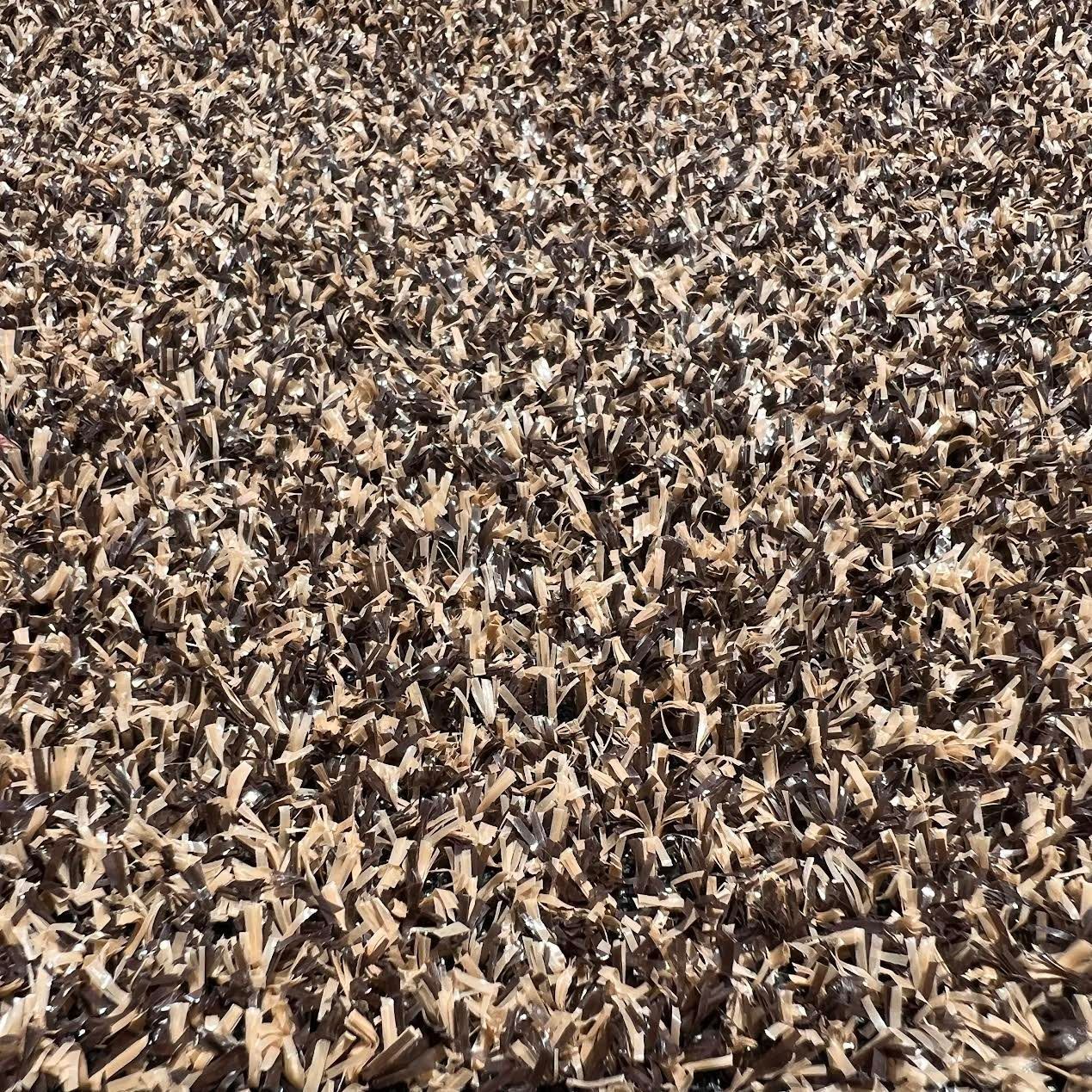 Las Vegas Event Flooring artificial turf samples showing the Show Turf selection in the brown/tan color.