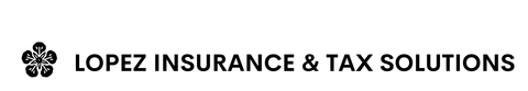 Black logo for Lopez Insurance & Tax Solutions