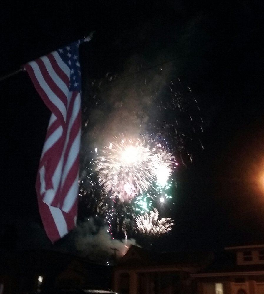 Jennifer Bradford Fireworks exploding in the night sky over  Butte, MT