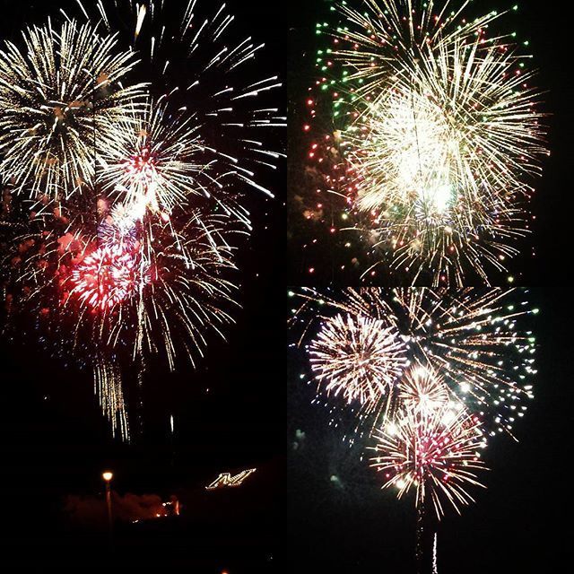 Destiny Johnson-Henson Fireworks exploding in the night sky over  Butte, MT