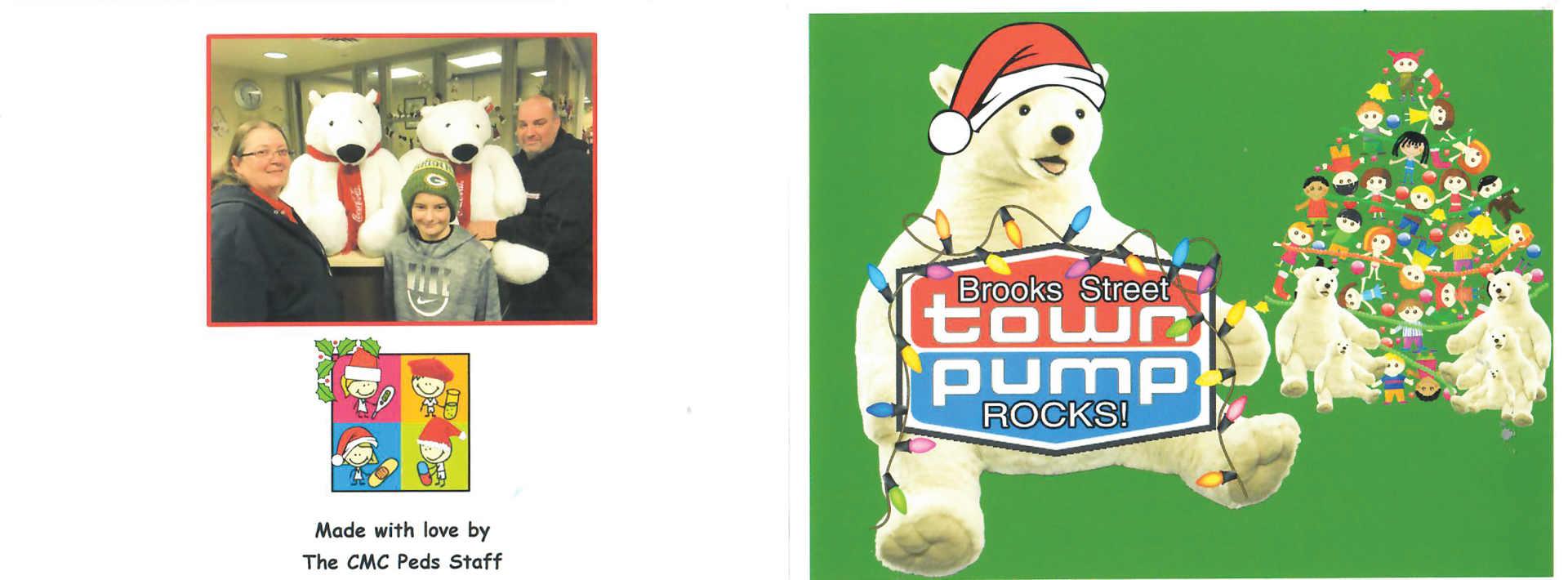 Photos and cards sent to store employees who provided some stuffed Coca Cola Christmas bears to terminally ill children hospitalized in Missoula