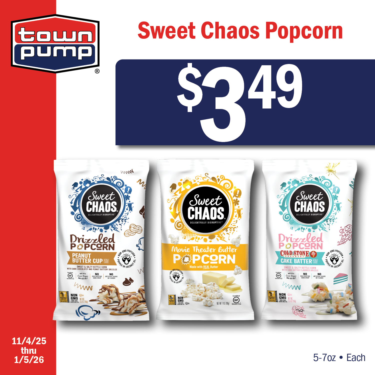 Just the Fun Part Waffle Cones
$5.49 each
4.23oz
9/9/2025 thru 11/3/2025