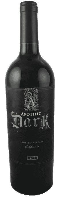 Bottle of Apothic Dark wine