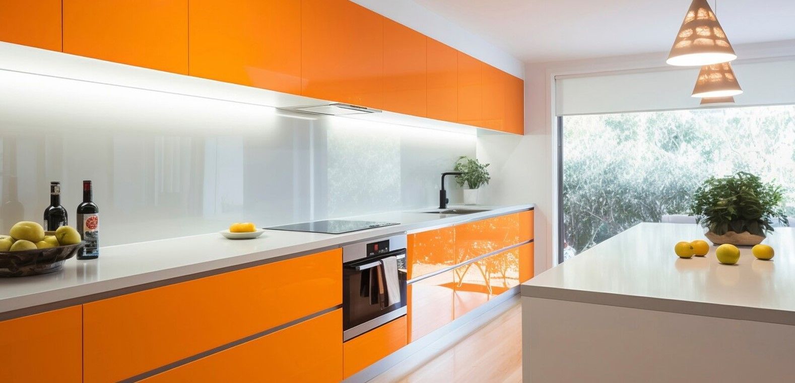 Orange Kitchen Cabinets