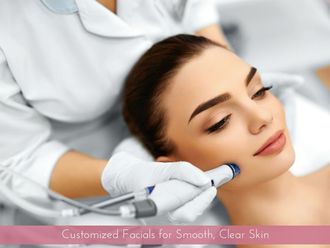 A woman is getting Hydra dermabrasion facial at Maxaesthetics