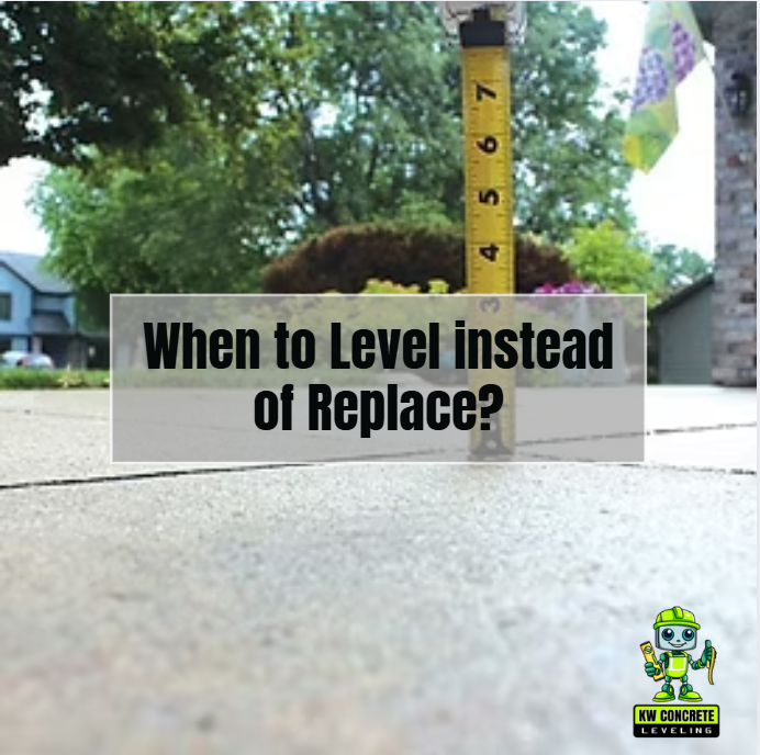 When To Level Concrete Instead of Replace?