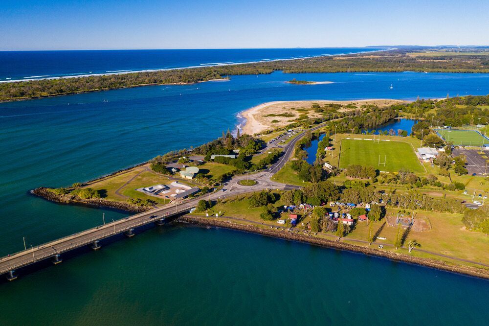An Aerial View Of A Bridge Over A Body Of Water — Ballina Demolitions In Ballina, NSW