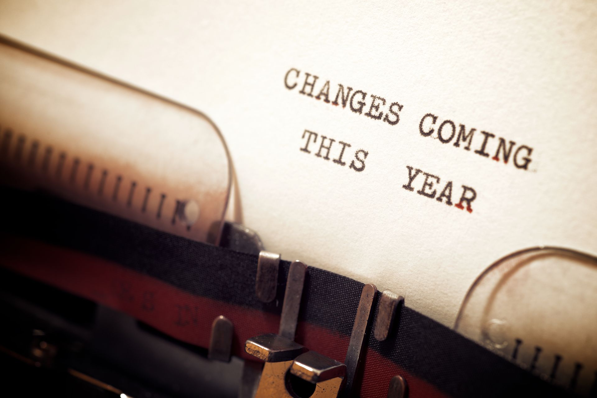 Changes Coming this year