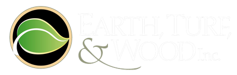 A logo with a green leaf in a circle on a white background.