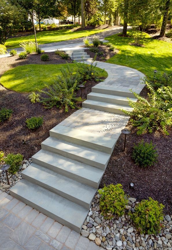 Using Landscape Steps and Walkways to Connect Patios Pools Entrances and More