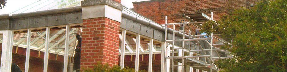 A roofing project in progress