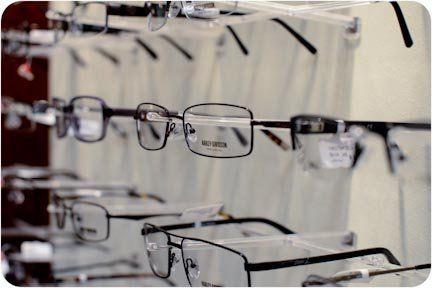 close up on glasses selection