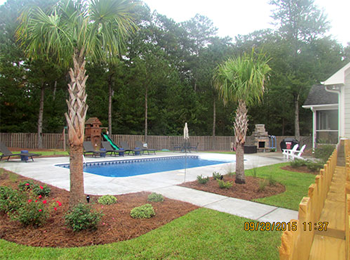 Rectangle Pool with Landscaping