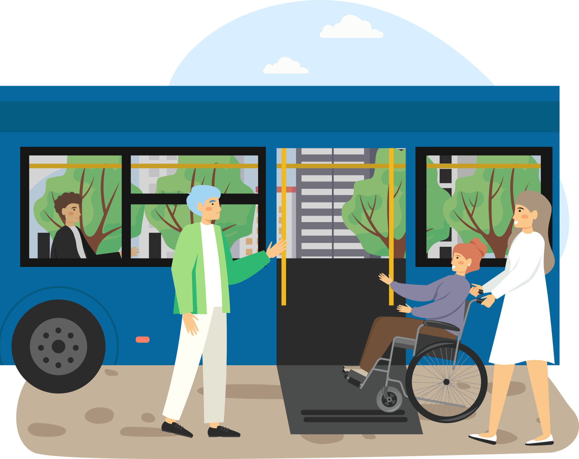 Handicapped Transportation Illustration — Aged Care Services in Paget, QLD