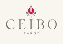 Un logotipo para una empresa llamada Ceibo Tarot.