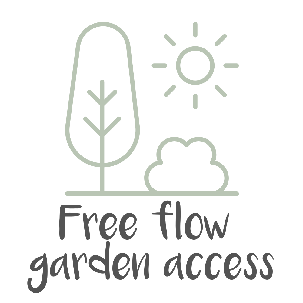 Free flow garden access graphic