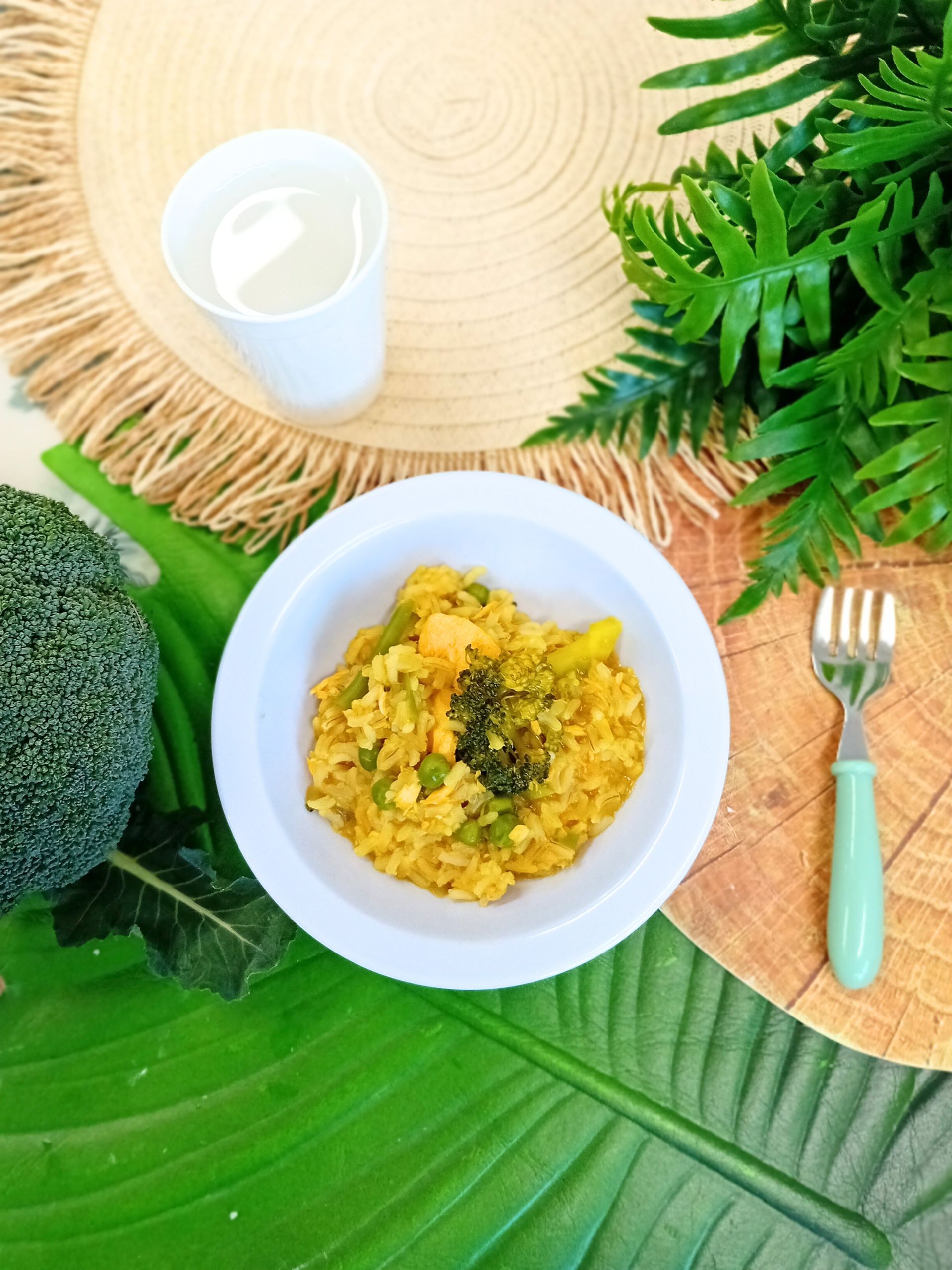 Salmon Thai curry and Brown rice