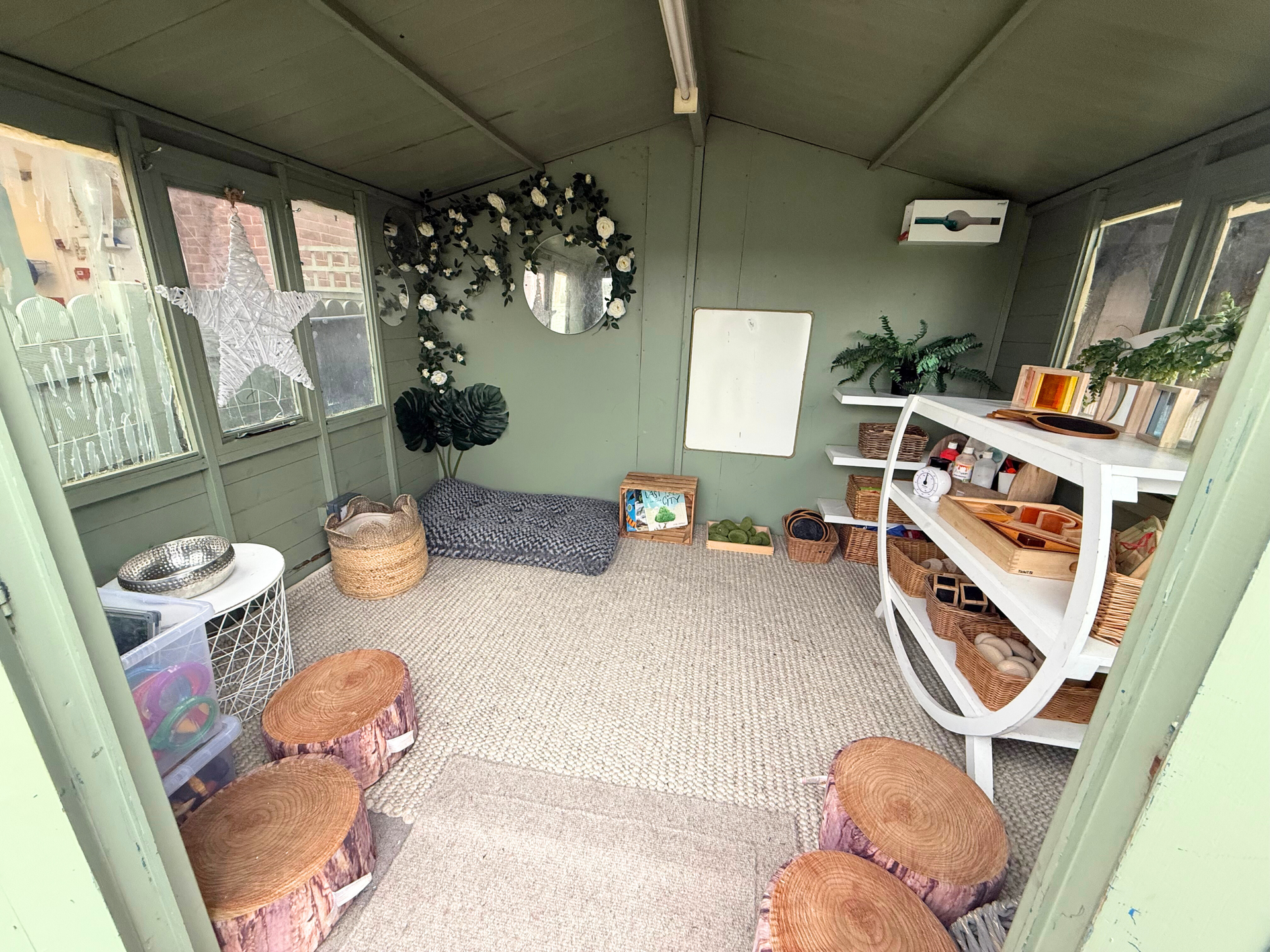 Outdoor classroom at Ottershaw nursery