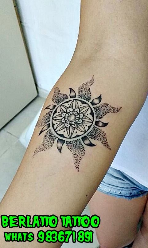 Tatuagem Mandala no Antebraço Berlatto Tatto Studio