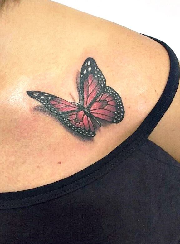 Tatuagem Borboleta 3D Berlatto Tatto Studio