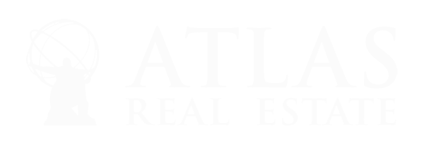 Faint white logo reading “ATLAS Real Estate” on a light background with a tree icon.