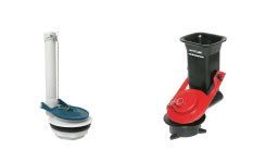 There are two different types of toilet flush valves.