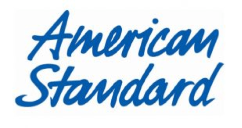 The american standard logo is blue and white on a white background.