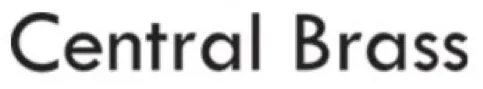 A blurry picture of the word central brass on a white background