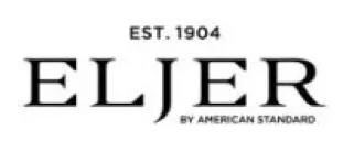 A black and white logo for eljer by american standard