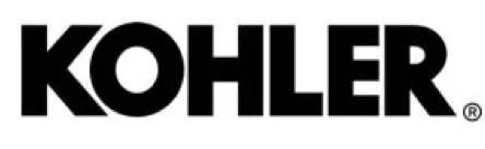 A black and white logo for kohler on a white background.