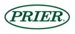 The prier logo is a green oval on a white background.