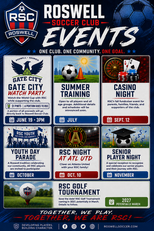 Roswell Soccer Club Events