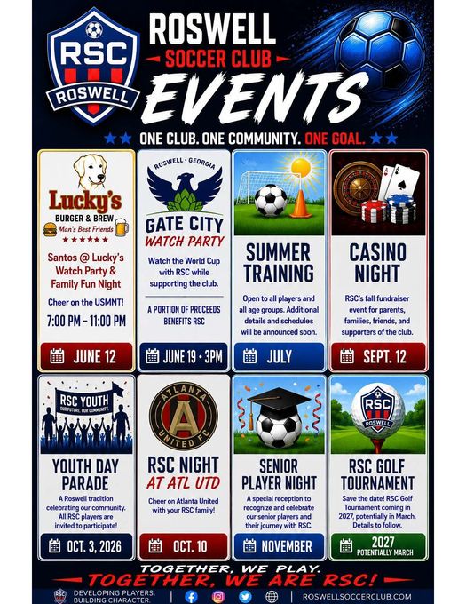 Roswell Soccer Club Events