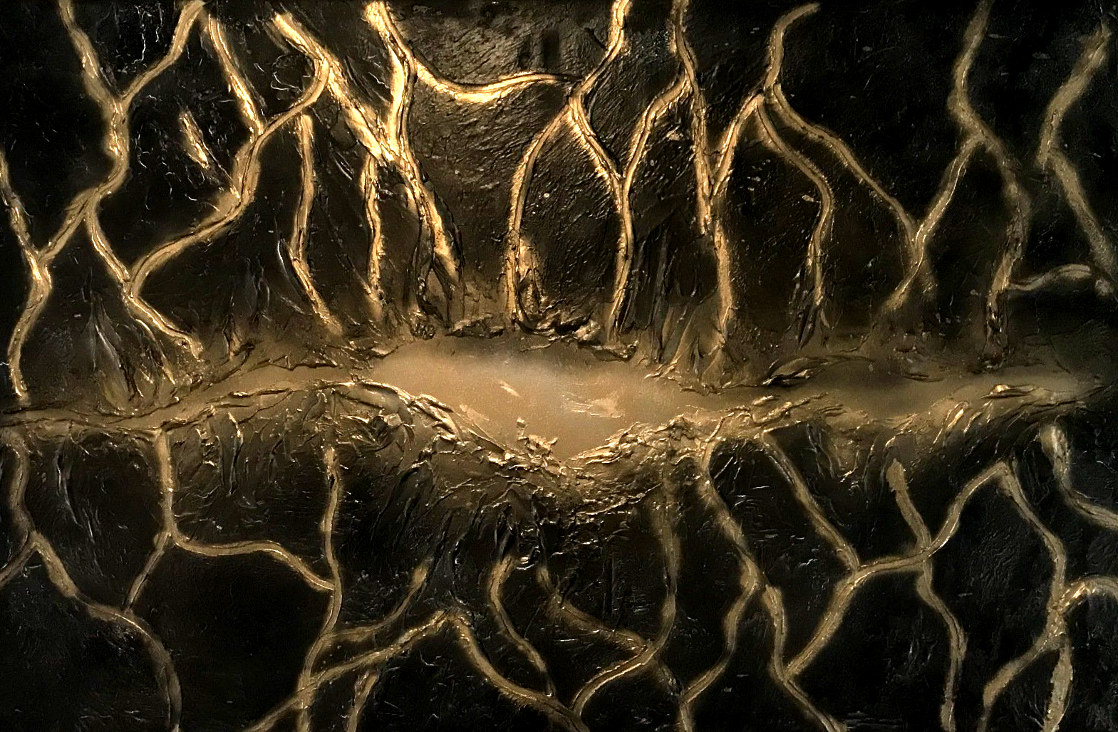 Kunstwerk gemaakt met gips.