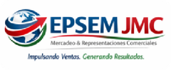 Logo of EPSEN JMC with globe, arrow, and tagline 