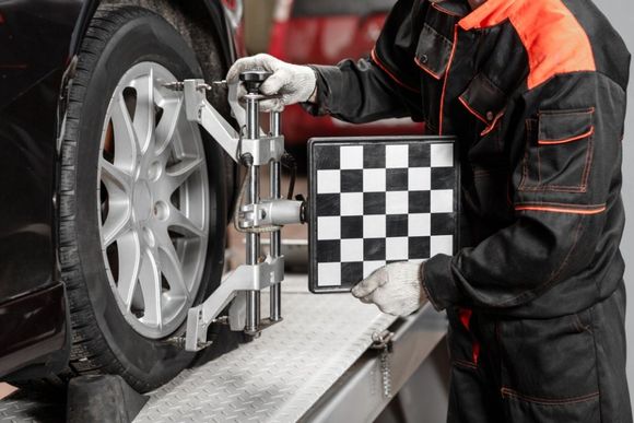 wheel being measured