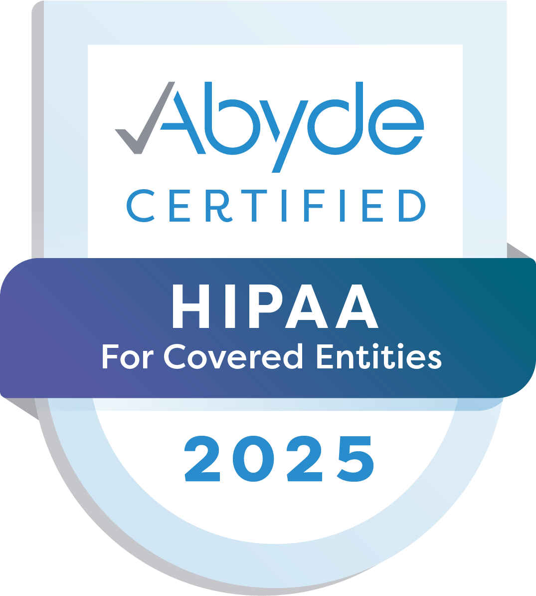Abyde HIPAA for Covered Entities Certified Badge 2025