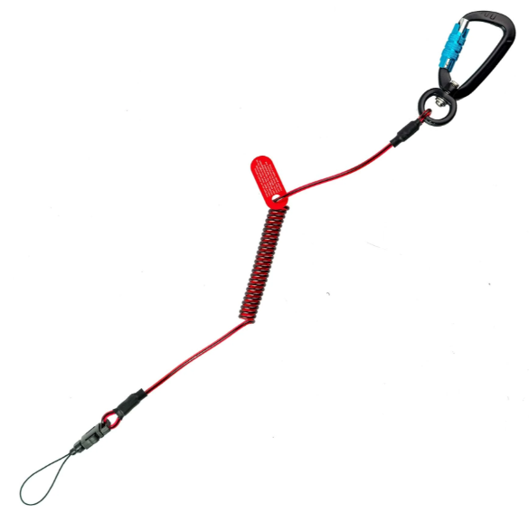 Coil E-Tether With Dual-Locking Carabiner - 0.5kg - H01054