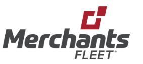 Merchants Fleet logo: gray text with a red stylized symbol above, with 