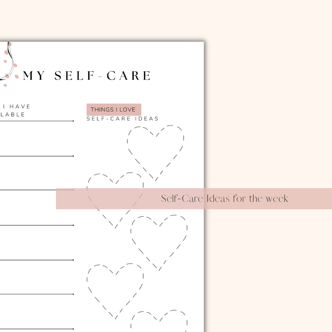 Self-Care Weekly Planner Sheet